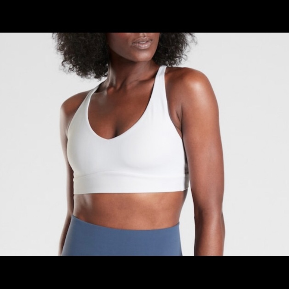 Athleta Solace Bra in Powervita D-DD NWT White XL